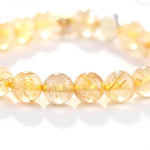 Citrine Luck Protection Moon Charm Bracelet