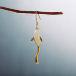 Fish Pattern Jade Luck Dangle Drop Earrings