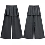 Women's Faux Two-Piece Casual Pants