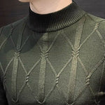 Mid-neck Slim-fit Knit Base Sweater