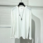 Round Neck translucent Long Sleeve T-shirt