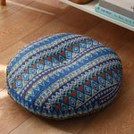 Buddha Stones Lotus Simple Pattern Linen Meditation Seat Cushion Home Living Room Decoration