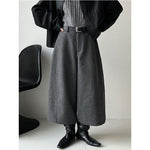 Cropped Loose Wide-leg Trousers