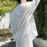 Retro Stand-up Collar Cloud Shoulder Shirt