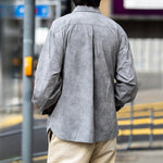 50D Seersucker Special Dyed Round Hem Shirt Jacket