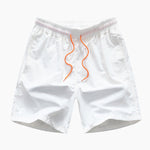 Color Block Geometry Print Button Up Shirt & Man Mid Length Drawstring Swim Shorts