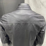 PU Stand Collar Slim Jacket