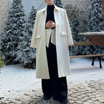 Windproof Mid-length Loose Woolen Coat
