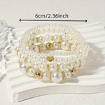 Pearl Stacking Bracelet Set of 8