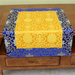Buddha Stones Brocade Prayer Altar Flower Vajra Dragon Pattern Auspicious Symbols Table Runner