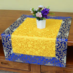 Buddha Stones Brocade Prayer Altar Flower Vajra Dragon Pattern Auspicious Symbols Table Runner