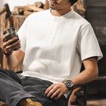 250g Heavyweight Loose Fit Cotton Henley Shirt
