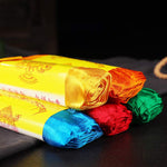 Buddha Stones Tibetan Blessing Auspicious 5 Colors Jacquard Khata Decoration