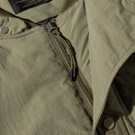 Color-blocked Crew Neck Quilted Cotton Coat