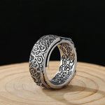 Buddha Stones Guan Gong Auspicious Clouds Amulet Wealth Ring