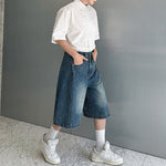 American Retro Washed Casual Wide-leg Scimitar Pants