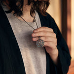 Buddha Stones 990 Sterling Silver Yin Yang Water and Fire Balance Necklace Pendant