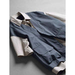 Japanese Style Contrast Color Stitching Fake Two-piece Vest T-shirt