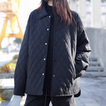 Retro Quilted Diamond Pattern Jacket