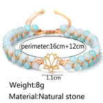 Buddha Stones Amazonite Beads Lotus Flower Balance Weave Bracelet (Extra 30% Off | USE CODE: FS30)