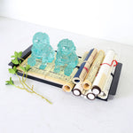 Buddha Stones 2Pcs Lion Statue Courage Strength Resin Home Office Decoration