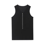Zipper Embellished Tight Vest