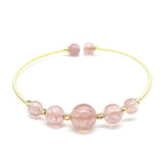 Buddha Stones Natural Strawberry Quartz Love Healing Bracelet Bangle