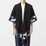 Flying Crane Printed Cardigan