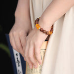 Buddha Stones Natural Phoebe Zhennan Wood Om Mani Padme Hum God Of Wealth Crystal Protection Bracelet (Extra 40% Off | USE CODE: FS40)