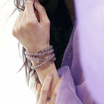 Buddha Stones Natural Amethyst Crystal Meditation Healing Bracelet