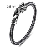 Buddha Stones Dragon Titanium Steel Protection Luck Bracelet