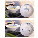 Buddha Stones Vintage Plum Orchid Bamboo Chrysanthemum Lotus Koi Fish Ceramic Teacup Kung Fu Tea Cups
