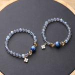 Buddha Stones Natural Moonstone Flower Chram Healing Beads Bracelet
