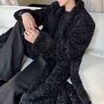 Long Lapel Warm Wool Coat