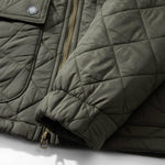 Corduroy Collar Diamond Pattern Casual Cotton Jacket