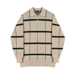 Retro Lapel Plaid Loose Casual Sweater