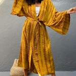 Zeagoo Women's Beach Cover up Swimsuit Kimono with Bohemian Floral Print Vacation Dresses