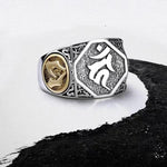 Buddha Stones 925 Sterling Silver Sanskrit Design Carved Protection Adjustable Ring