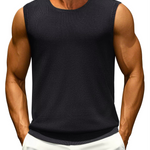 Men's Ribbed Knit Casual Tank Top