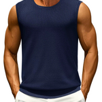 Men's Ribbed Knit Casual Tank Top