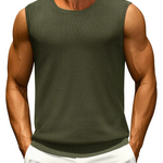 Men's Ribbed Knit Casual Tank Top