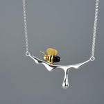 Dripping Honey & Bee Necklace