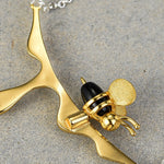 Dripping Honey & Bee Necklace
