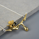Dripping Honey & Bee Necklace