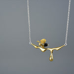 Dripping Honey & Bee Necklace