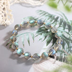 Buddha Stones 14k Gold Plated Natural Moonstone Healing Love Bracelet
