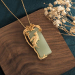 Buddha Stones Natural Green Aventurine Balance Necklace Pendant