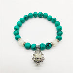 FREE Today: Positive Thinking Tibetan Turquoise Glowstone Luminous Bead Lotus Protection Bracelet