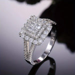 Square Shape Zirconia Wedding Ring
