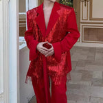 Stage Party Tassel Sequined Blazer